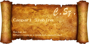 Caspari Szabina névjegykártya